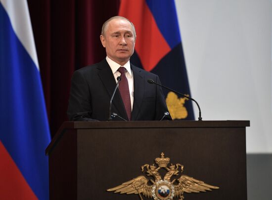 President Vladimir Putin attends meeting of Interior Ministry Board