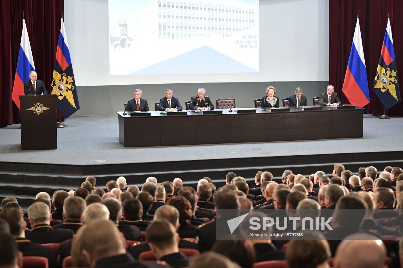 President Vladimir Putin attends meeting of Interior Ministry Board