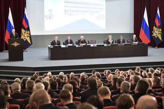 President Vladimir Putin attends meeting of Interior Ministry Board