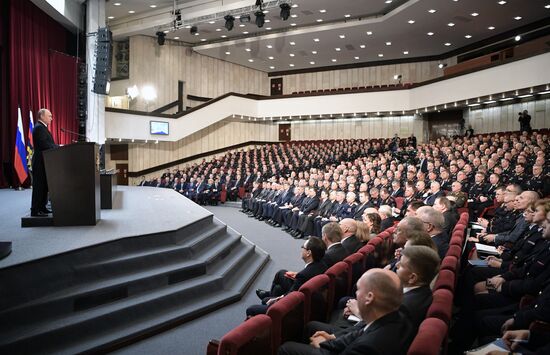 President Vladimir Putin attends meeting of Interior Ministry Board