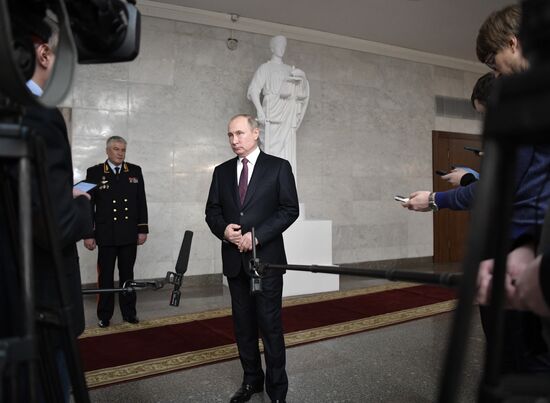 President Vladimir Putin attends meeting of Interior Ministry Board