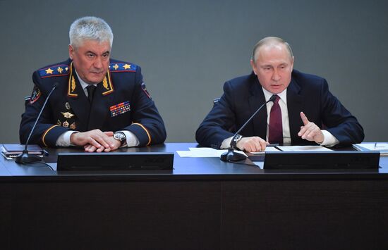 Russia Putin Interior Ministry Meeting