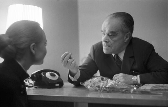 Film director Mark Donskoi and actress Natalya Belokhvostikova