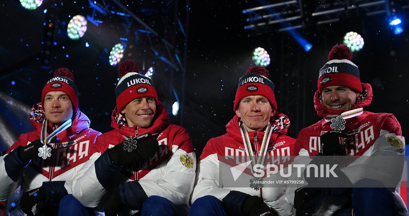 Austria Ski Worlds Relay Men Medals