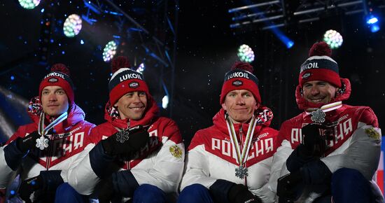 Austria Ski Worlds Relay Men Medals
