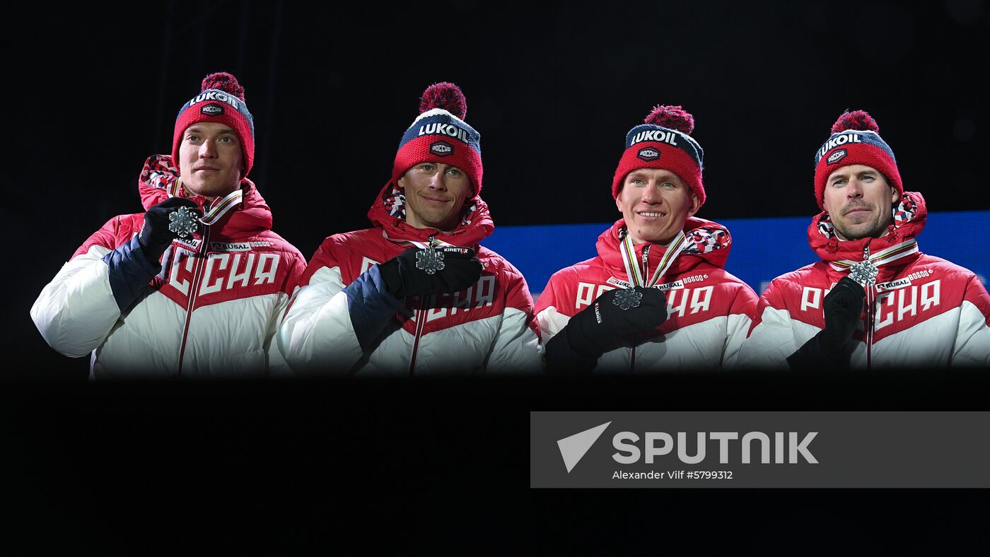 Austria Ski Worlds Relay Men Medals