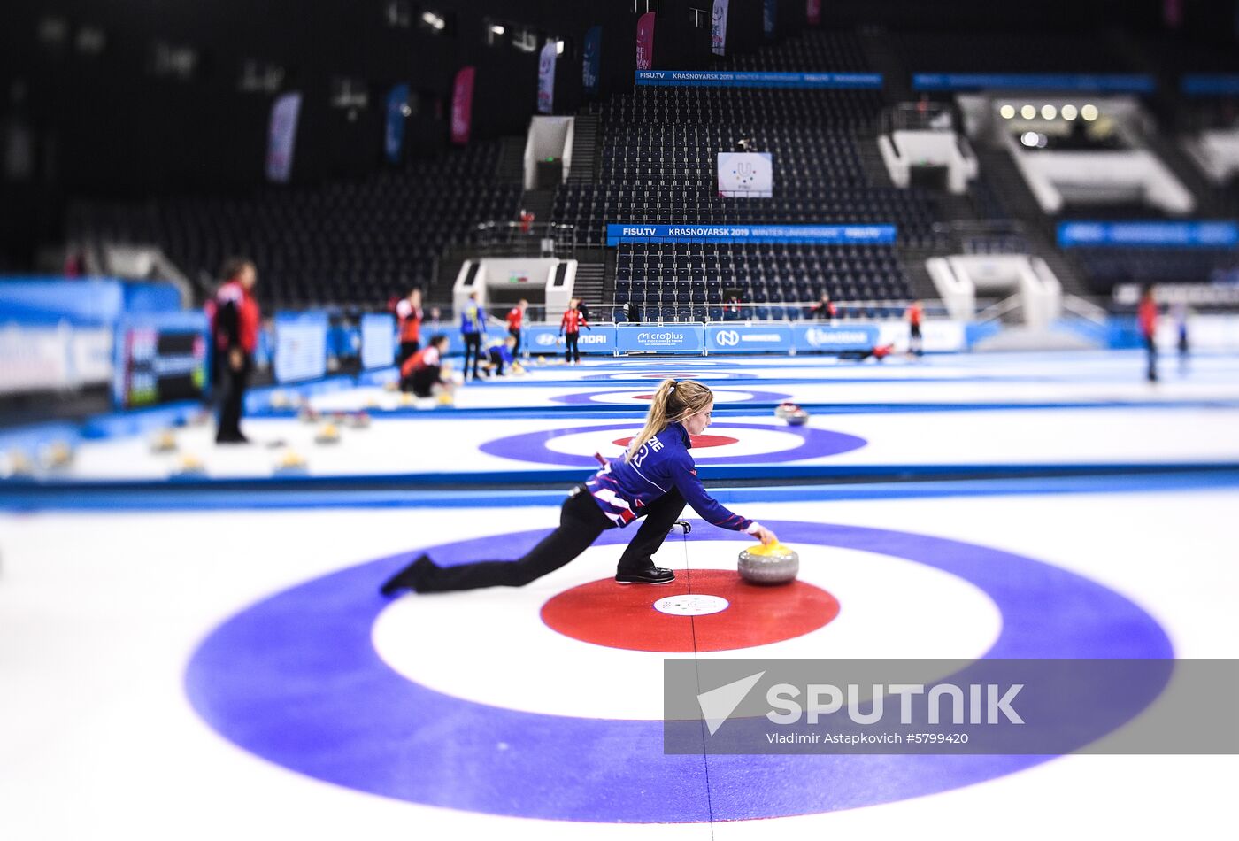 Russia Universiade Curling Training