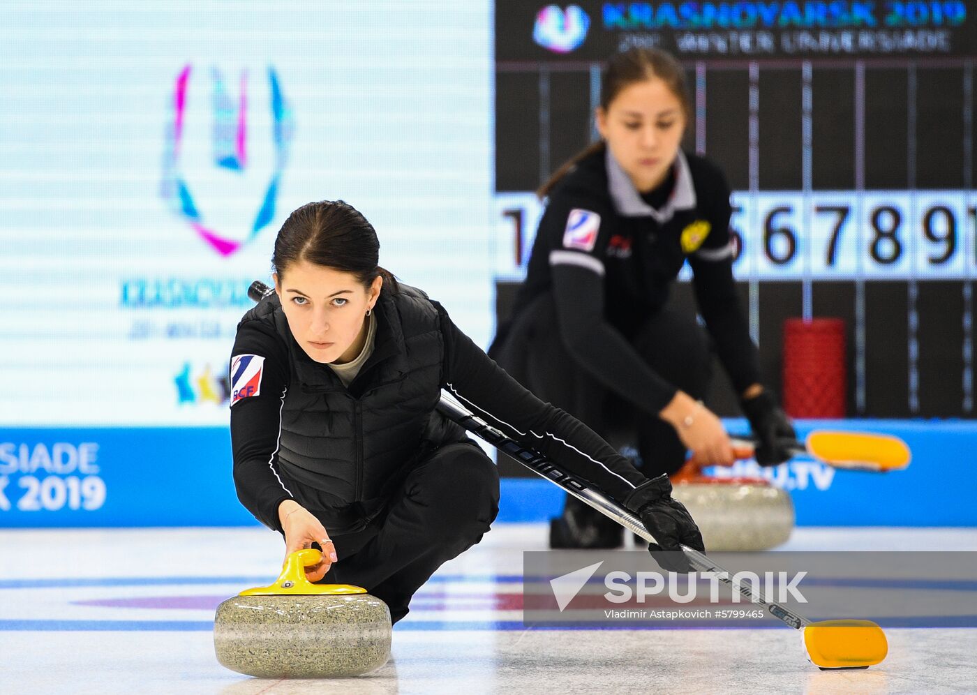 Russia Universiade Curling Training