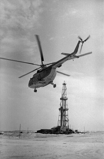 Oil derrick on Mangyshlak Peninsula
