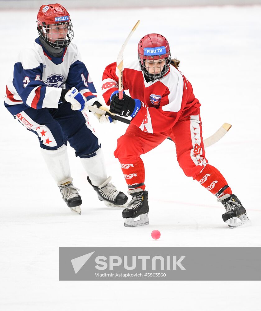 Russia Universiade Bandy Women US - Russia