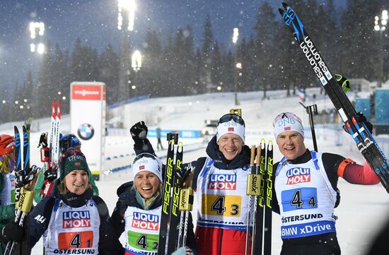 Sweden Biathlon Worlds Mixed Relay