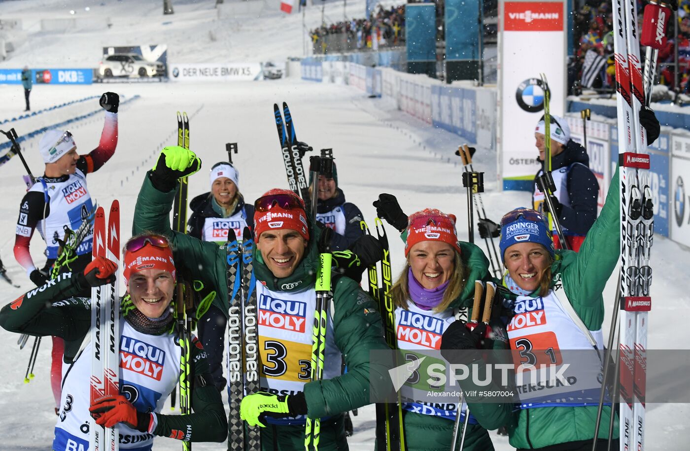 Sweden Biathlon Worlds Mixed Relay