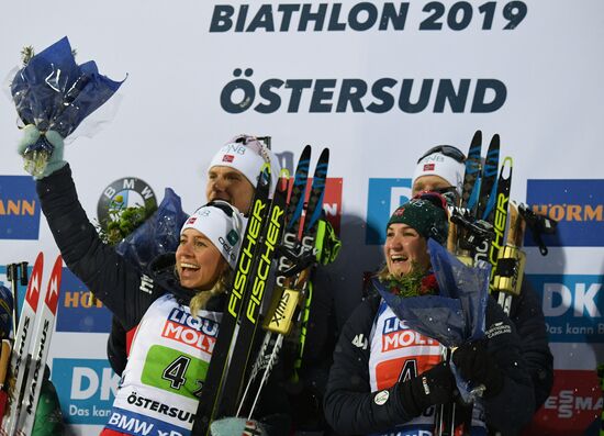 Sweden Biathlon Worlds Mixed Relay