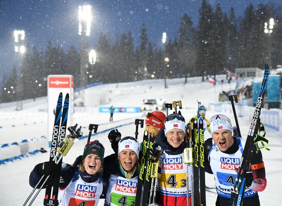 Sweden Biathlon Worlds Mixed Relay