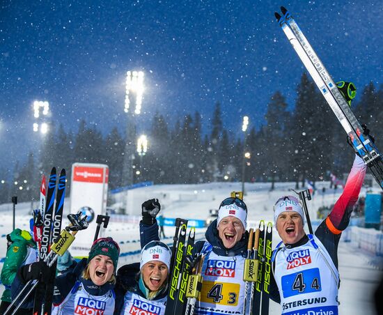 Sweden Biathlon Worlds Mixed Relay