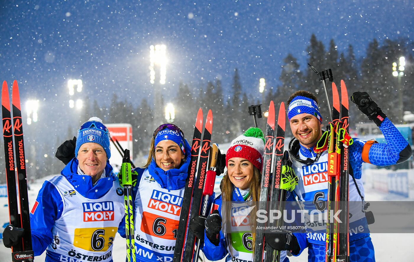 Sweden Biathlon Worlds Mixed Relay