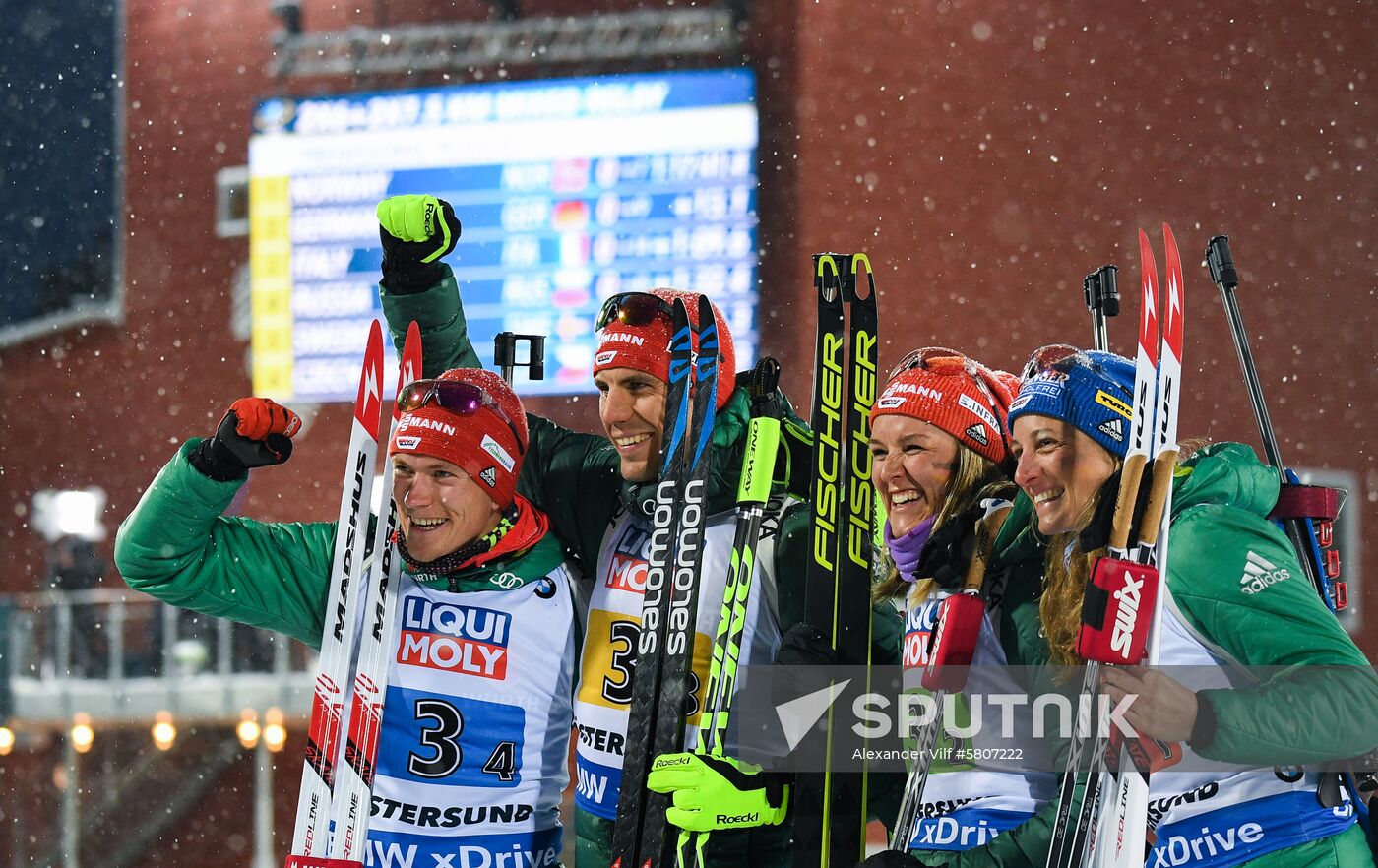 Sweden Biathlon Worlds Mixed Relay