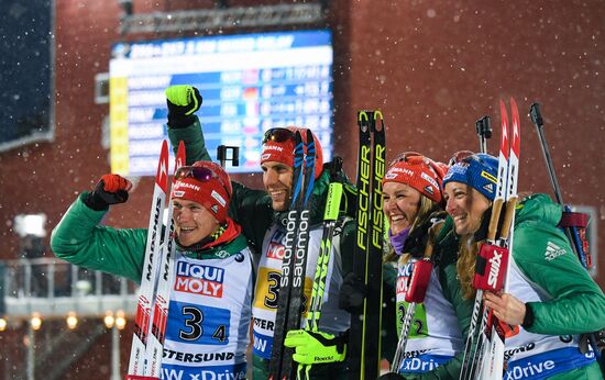 Sweden Biathlon Worlds Mixed Relay