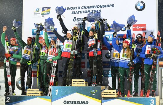 Sweden Biathlon Worlds Mixed Relay