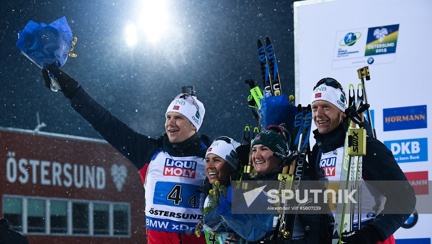 Sweden Biathlon Worlds Mixed Relay