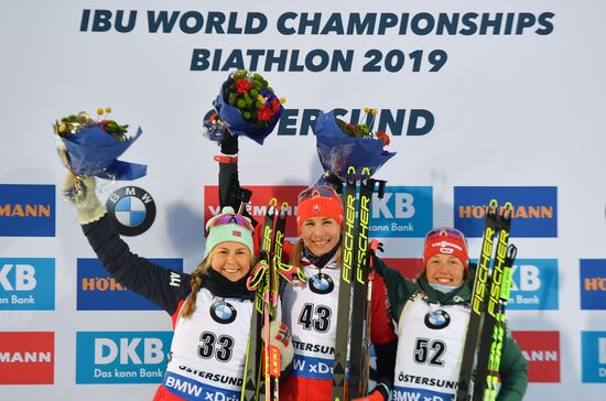Sweden Biathlon Worlds Women Sprint