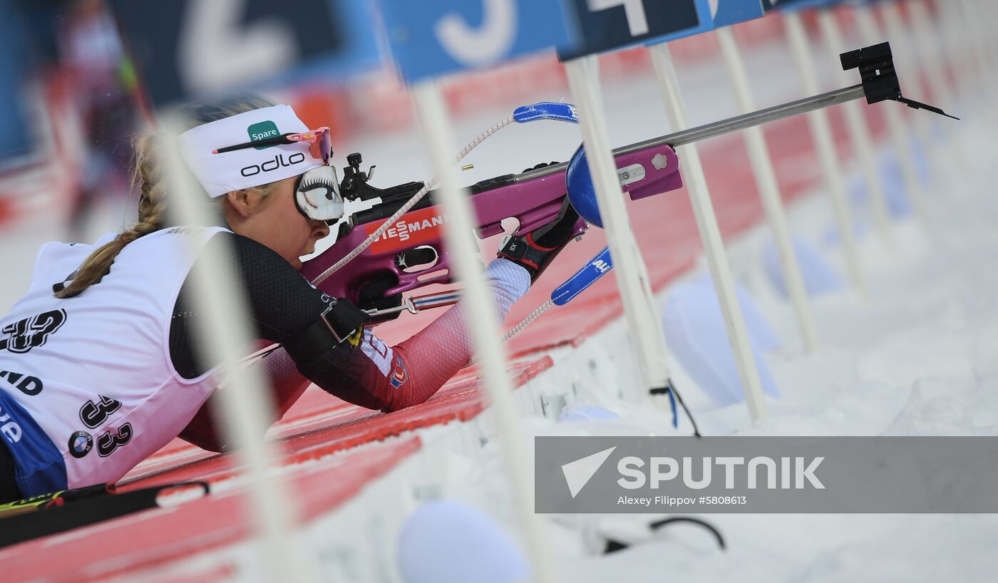 Sweden Biathlon Worlds Women Sprint