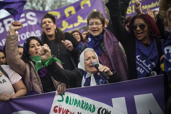 Spain Women's Day Demonstration