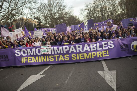 Spain Women's Day Demonstration