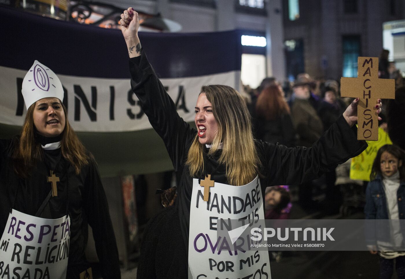 Spain Women's Day Demonstration