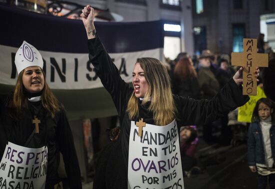Spain Women's Day Demonstration