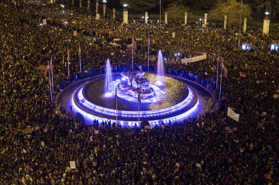 Spain Women's Day Demonstration