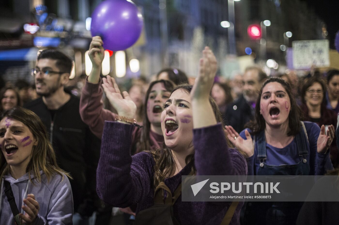 Spain Women's Day Demonstration