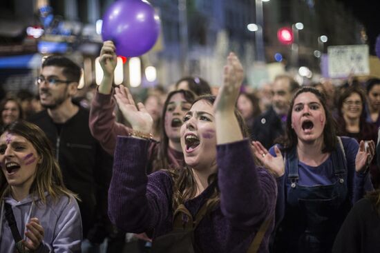 Spain Women's Day Demonstration