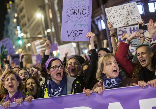 Spain Women's Day Demonstration