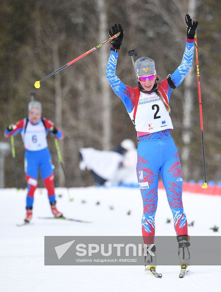 Russia Universiade Biathlon Mass Start Women 