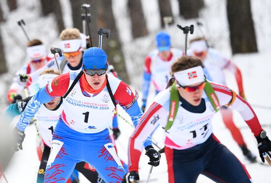 Russia Universiade Biathlon Mass Start Men