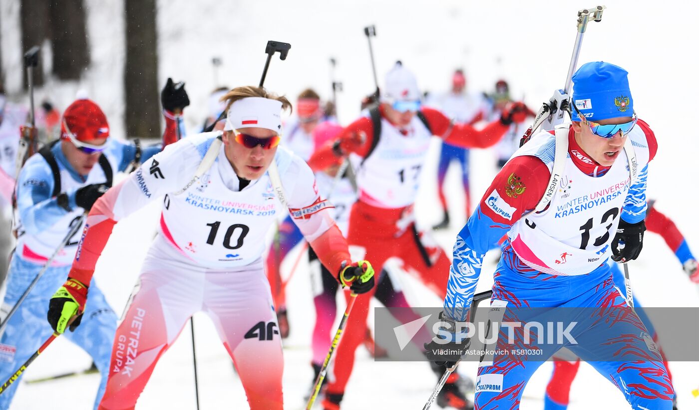 Russia Universiade Biathlon Mass Start Men