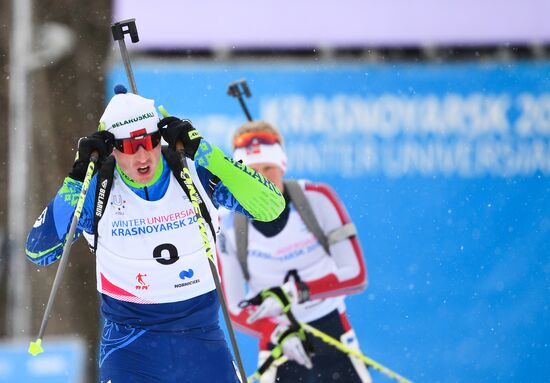 Russia Universiade Biathlon Mass Start Men