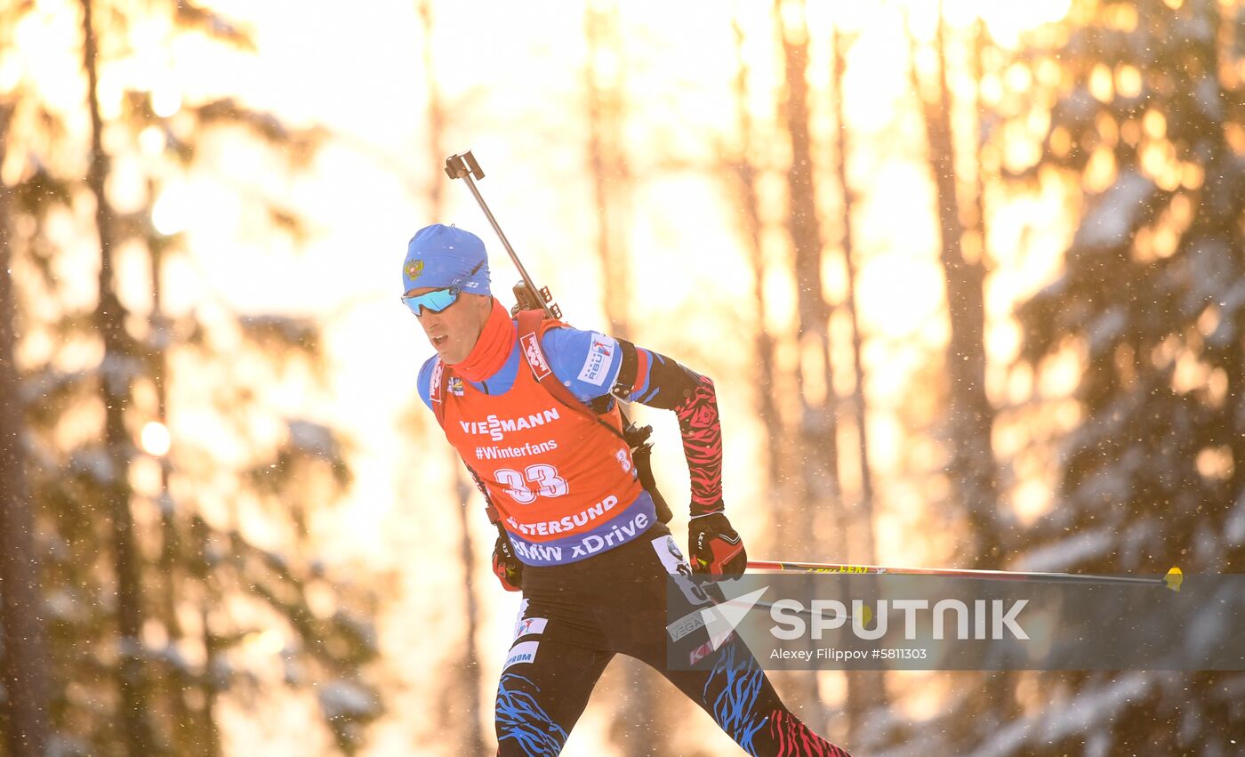Sweden Biathlon Worlds Pursuit Men