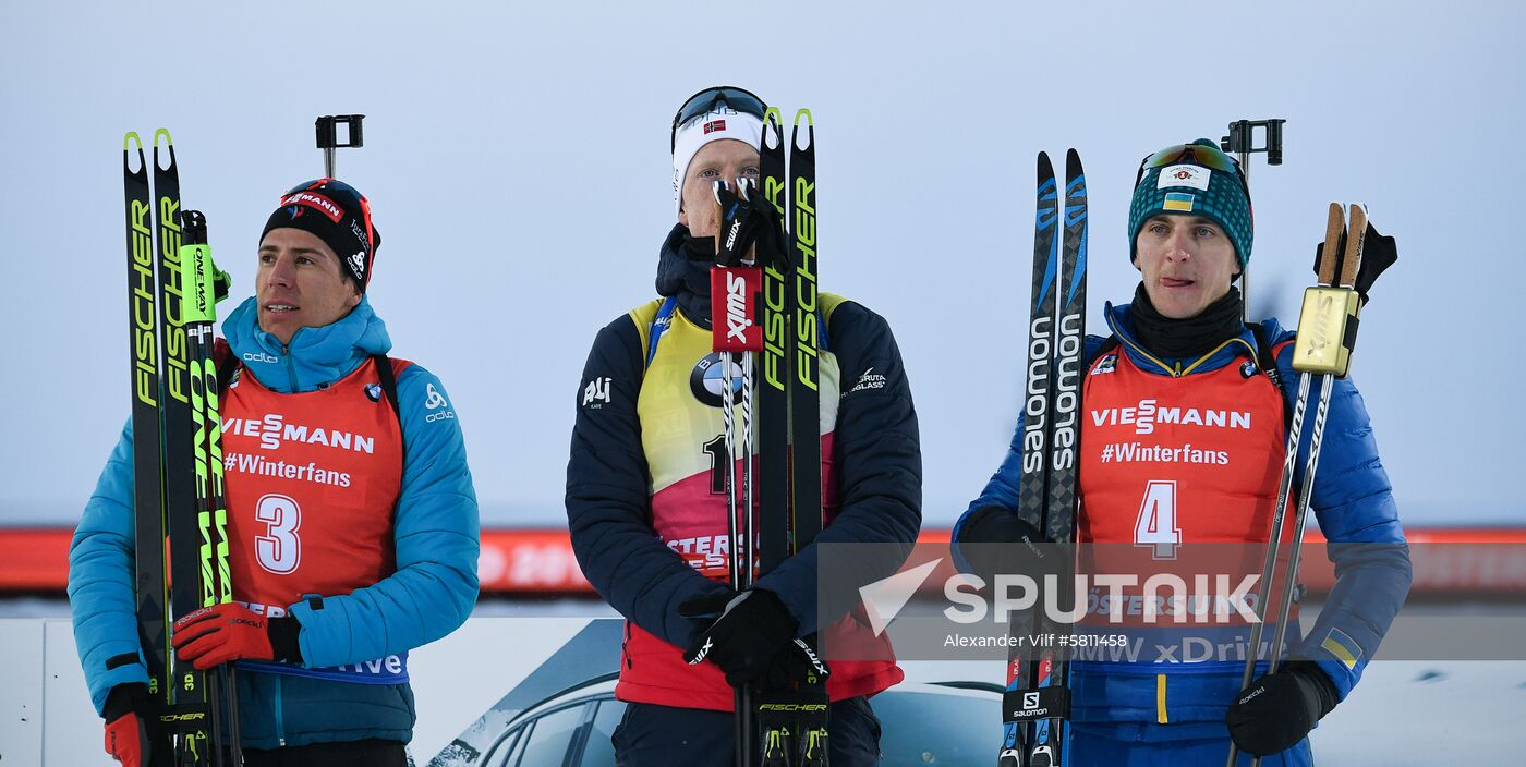 Sweden Biathlon Worlds Pursuit Men