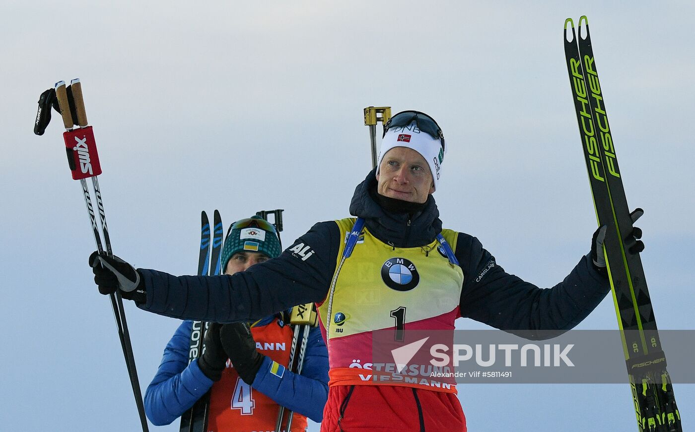 Sweden Biathlon Worlds Pursuit Men