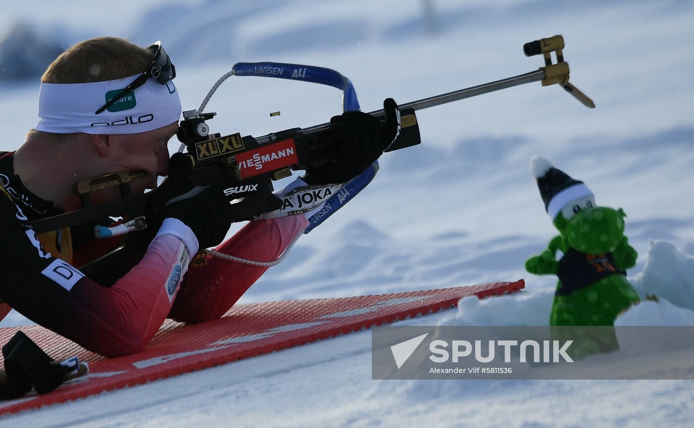 Sweden Biathlon Worlds Pursuit Men