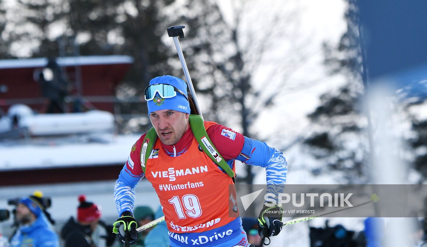 Sweden Biathlon Worlds Pursuit Men