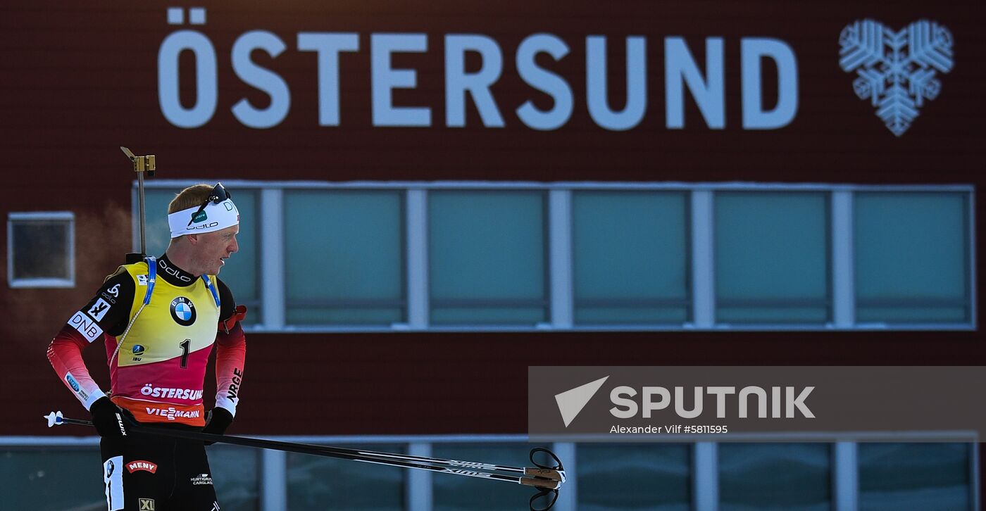 Sweden Biathlon Worlds Pursuit Men