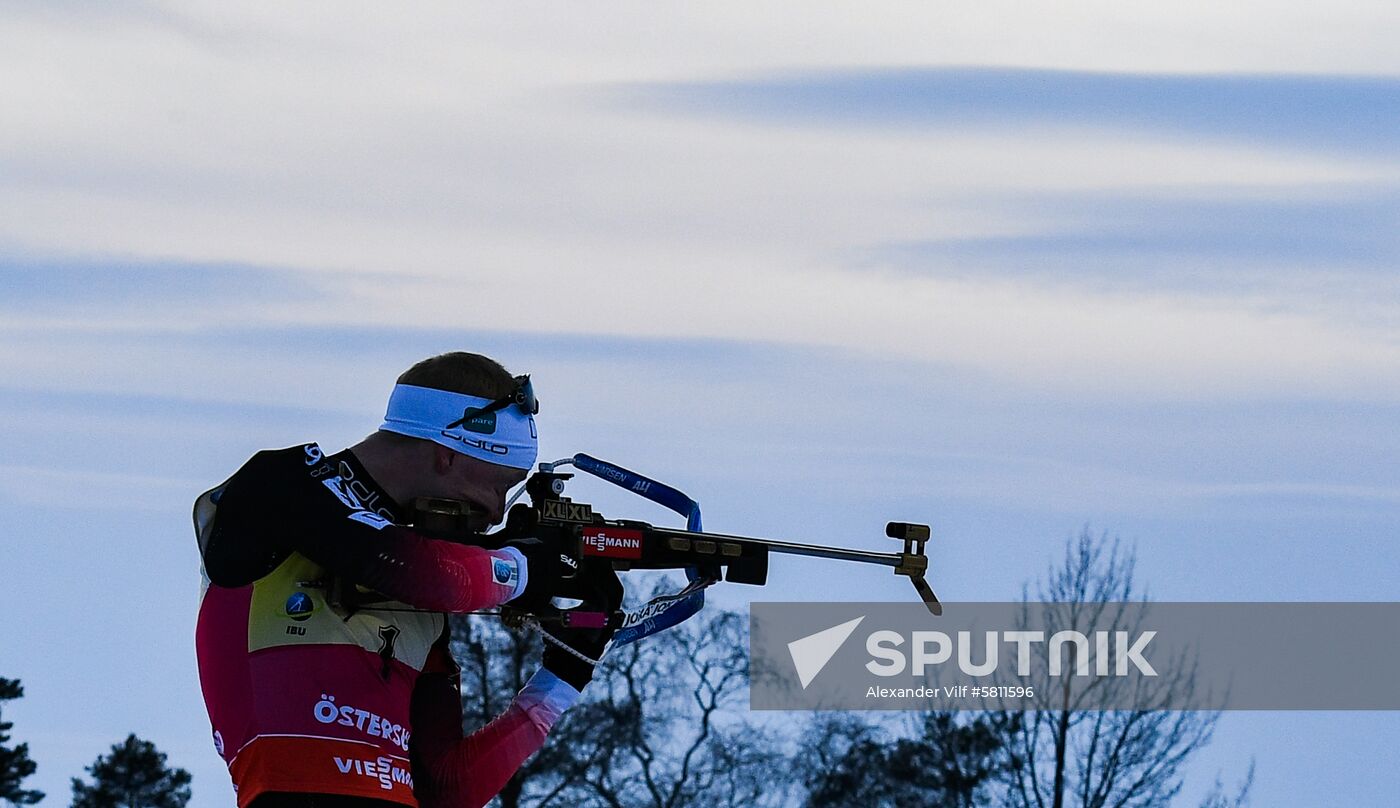 Sweden Biathlon Worlds Pursuit Men