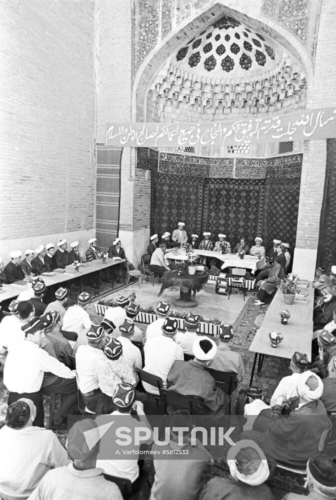 Graduates from Mir-i Arab Madrasah in Bukhara