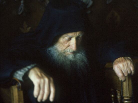 Elderly monk of Mount Athos