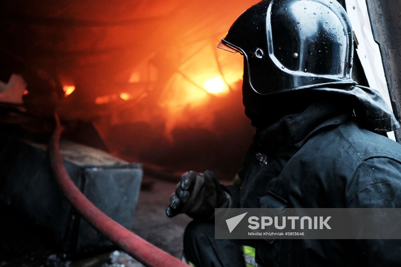 Fire at polyethylene warehouse in Krasnodar