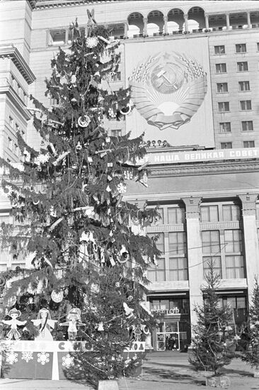 New Year tree near the Moskva Hotel