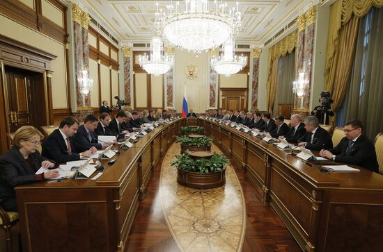 Russia Medvedev Government Meeting